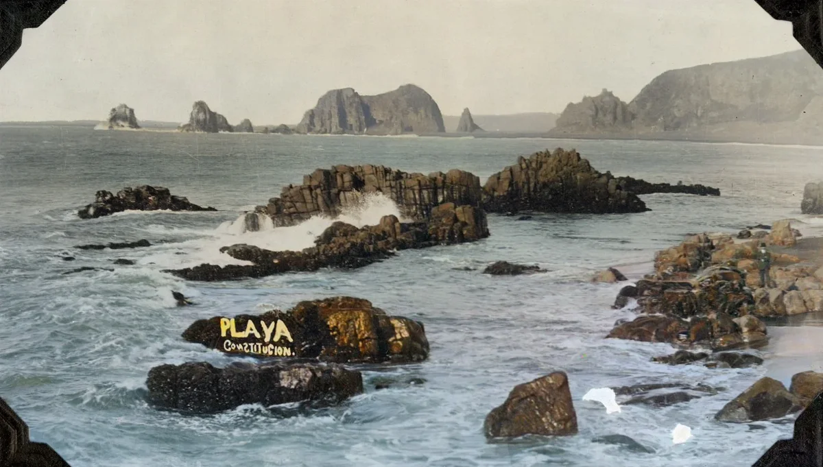 Constitución en 1925 — Playa de Constitución — 1925 | Chile de Ayer