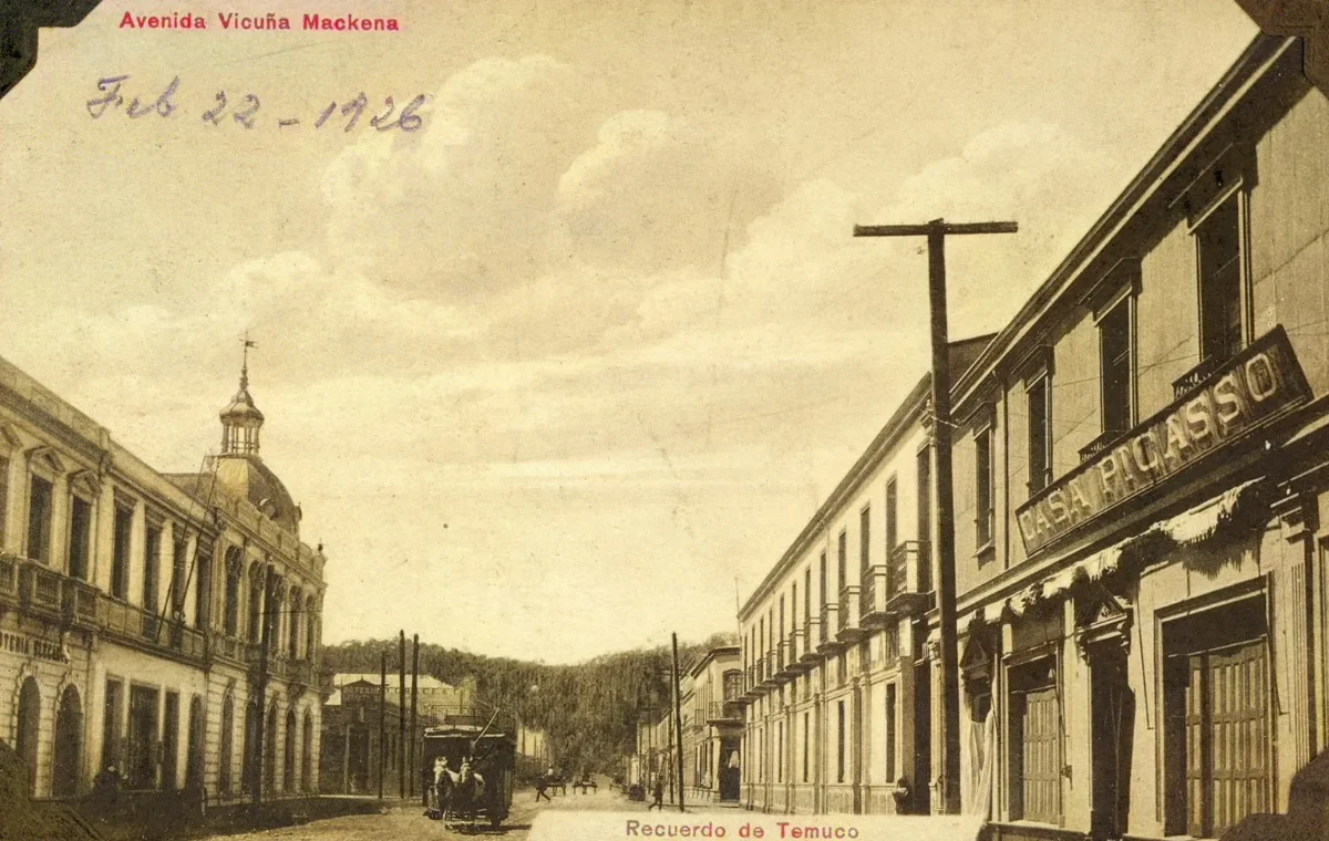 Temuco en 1926 — Avenida Vicuña Mackenna — 1926 | Chile de Ayer