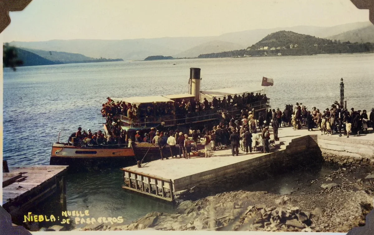 Niebla en 1926 — Muelle de Niebla — 1926 | Chile de Ayer