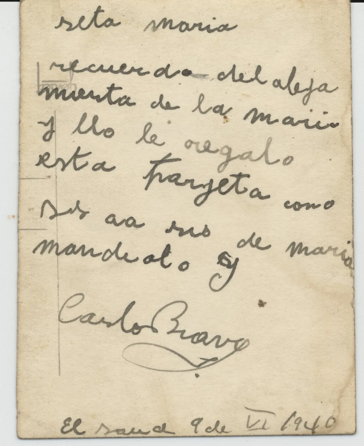 Reverso foto: DIG-0152 — Los Andes — 1940 | Chile de Ayer