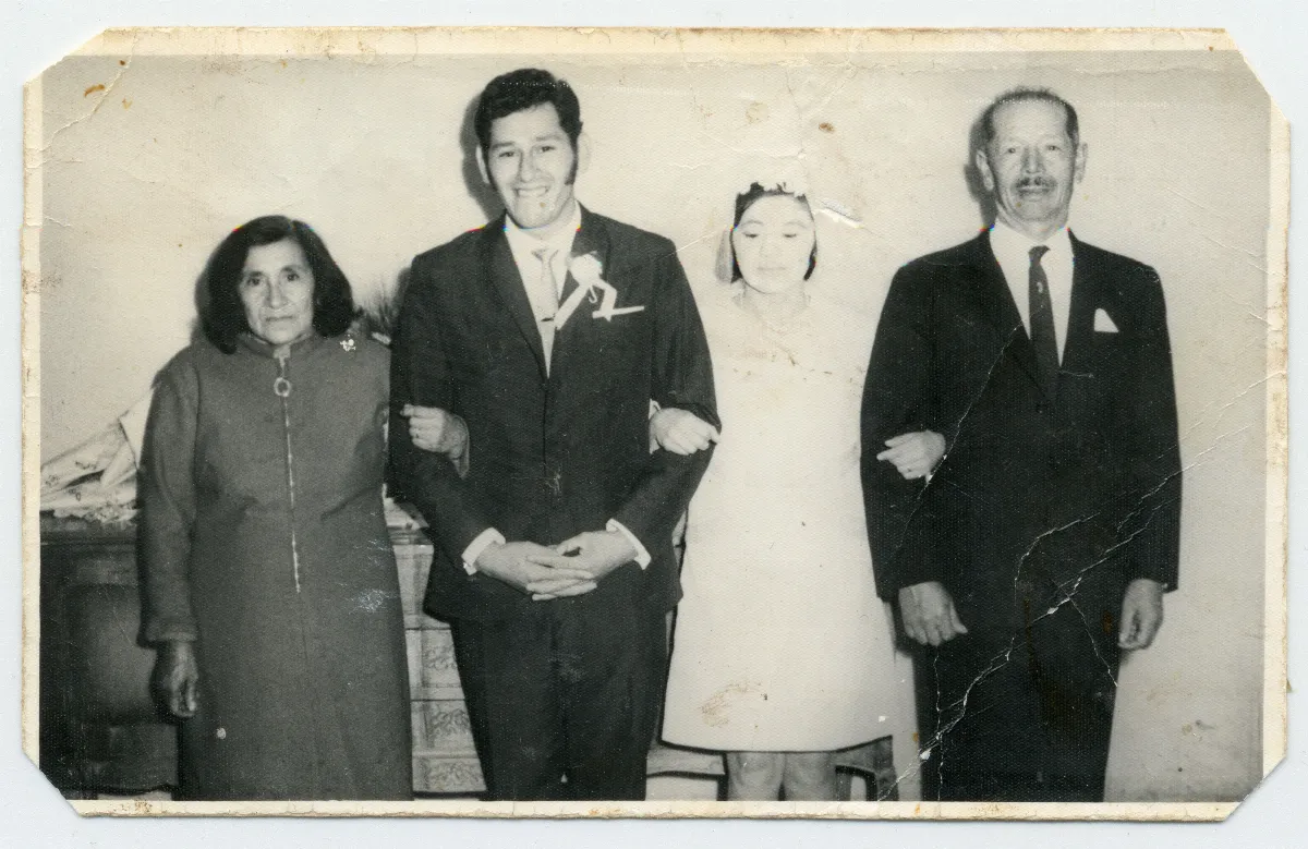 Matrimonio Salinas Santibañez — Calle Larga — 1963 | Chile de Ayer