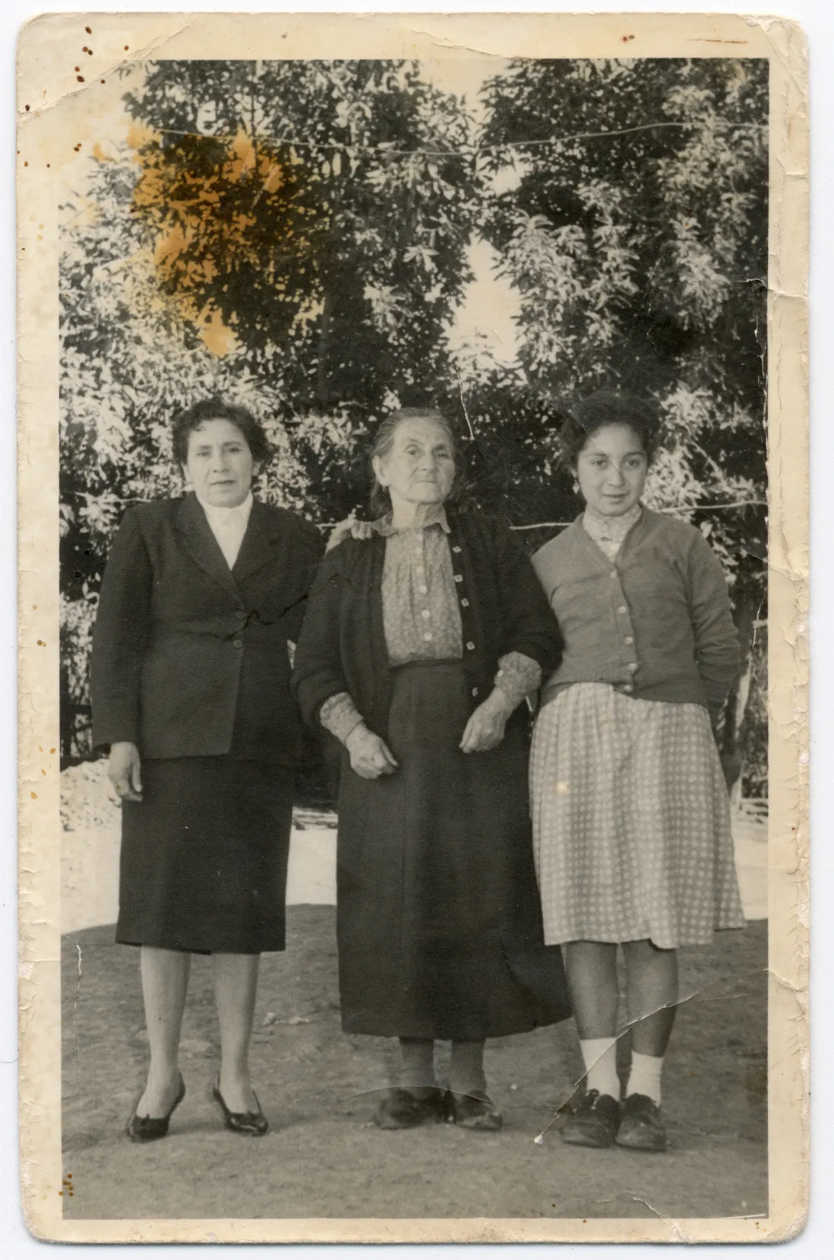 Mujeres Familia Salinas Urbina — Calle Larga — 1950 | Chile de Ayer