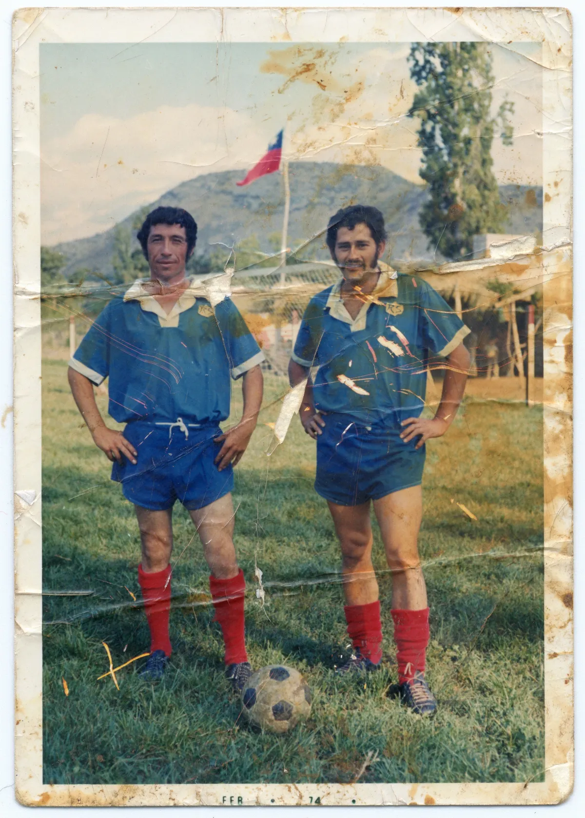 Jugadores de futbol Club Deportivo Rosa Squella — Calle Larga — 1974 | Chile de Ayer