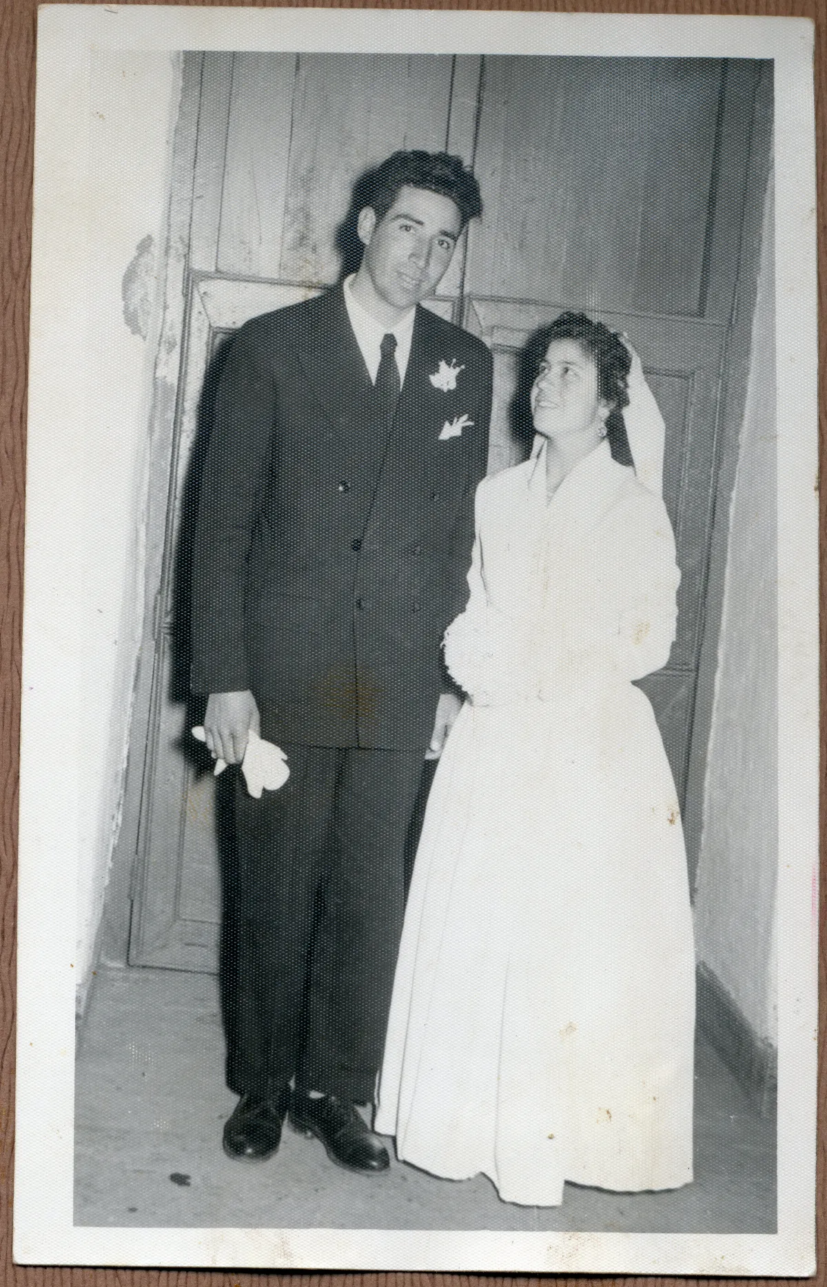 Novios el día de su matrimonio — Los Andes — 1960 | Chile de Ayer