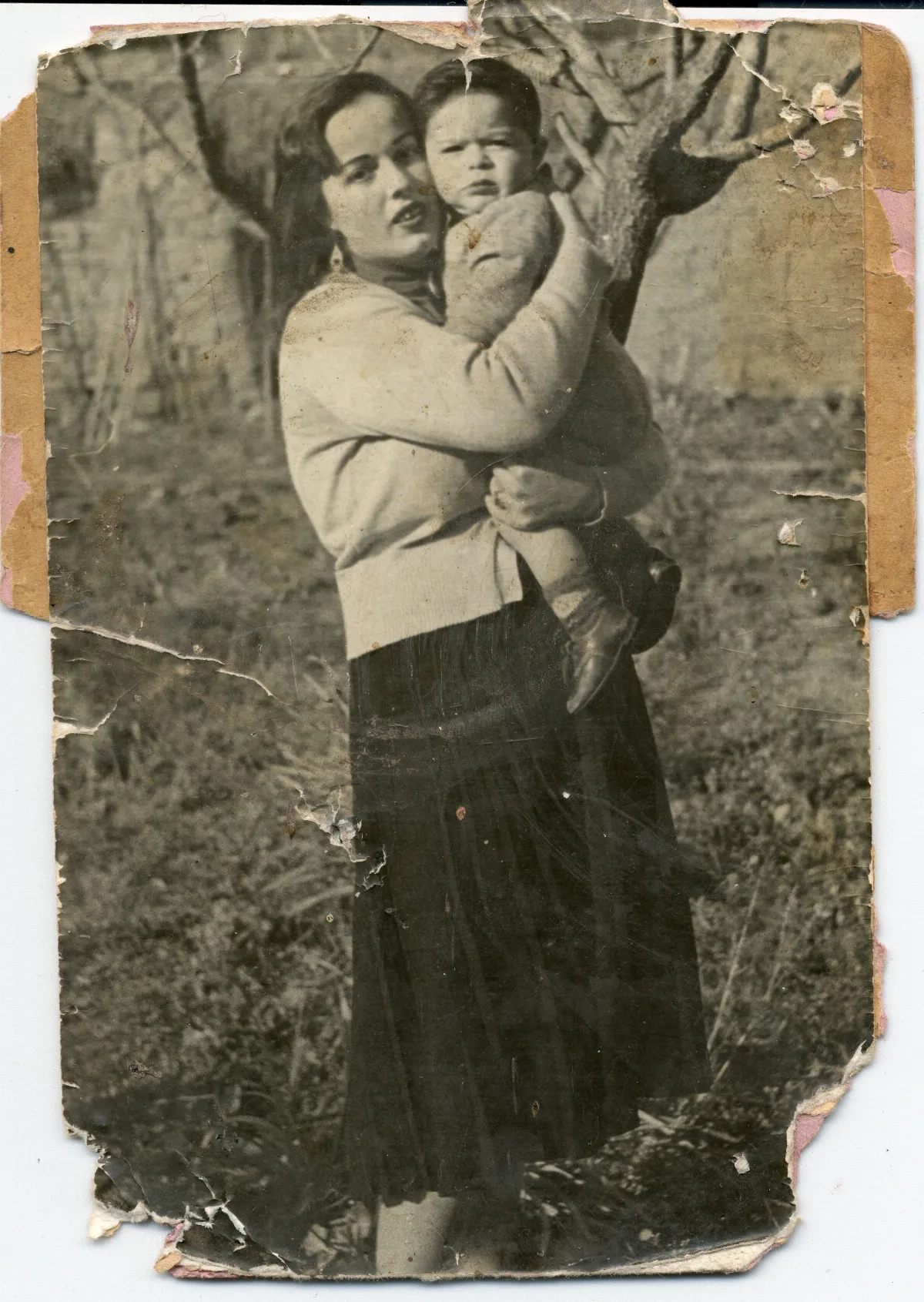 Madrina con su ahijado — Calle Larga — 1957 | Chile de Ayer