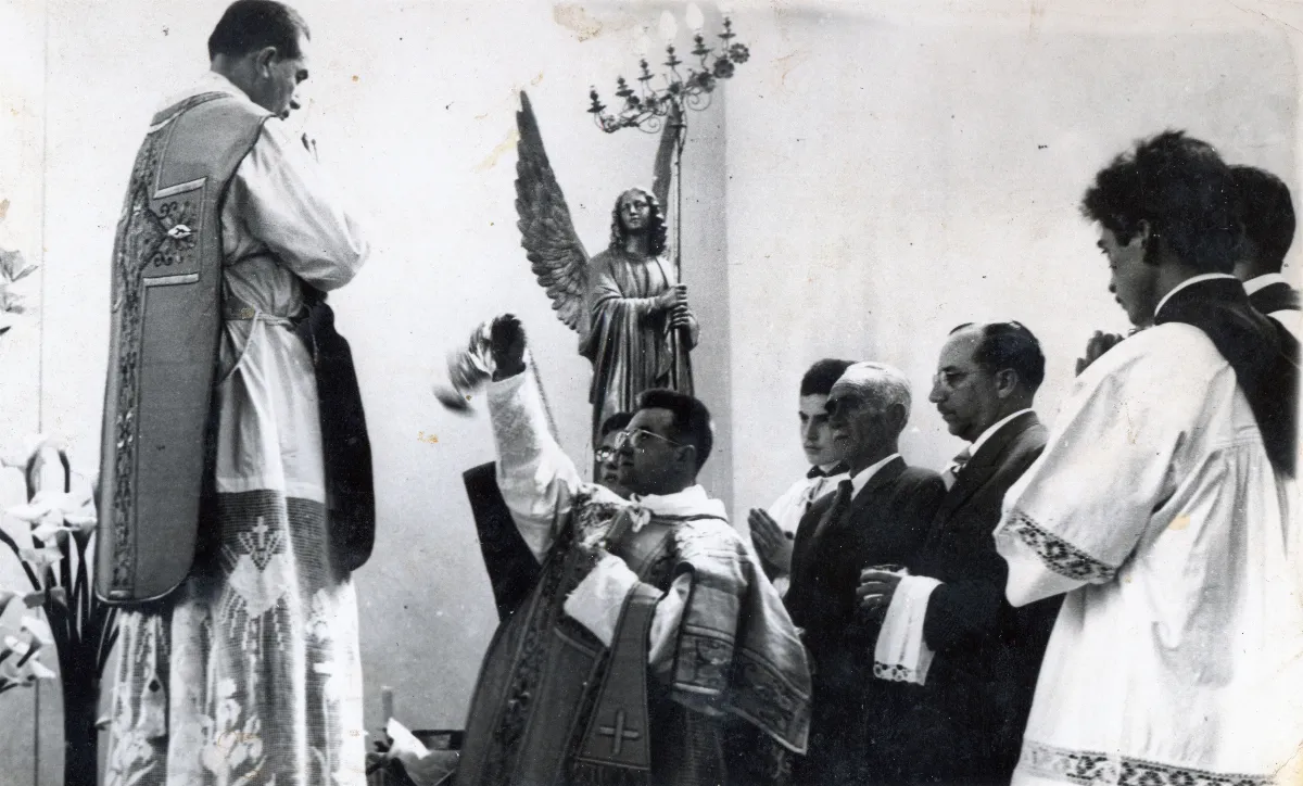 Misa de cumpleaños de Padre Raúl García Alvarez — Los Andes — 1959 | Chile de Ayer