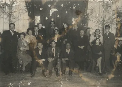 Directorio del Centro Cultural y Deprotivo San Vicente — Calle Larga — 1930 | Chile de Ayer