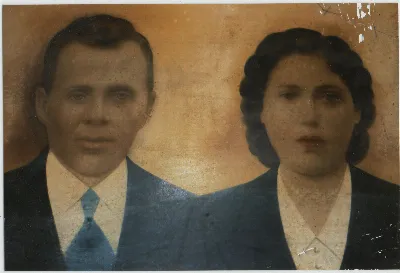 Retrato pintado de Enrique Olivares y Clotilde Mora — Calle Larga — 1932 | Chile de Ayer