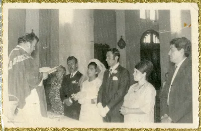 Ceremonia religiosa de matrimonio — aprox. 1960 | Chile de Ayer