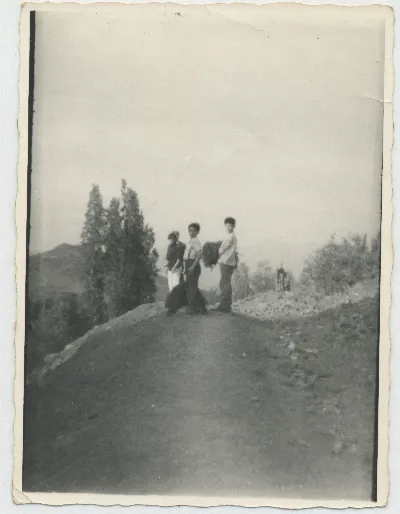 Niños recolectando pasto para sus conejos — Pocuro — 1967 | Chile de Ayer