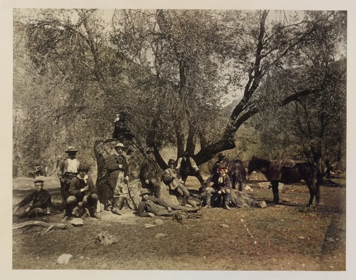 Grupo de Caza en Machalí, ca. 1868 — 1865 | Chile de Ayer