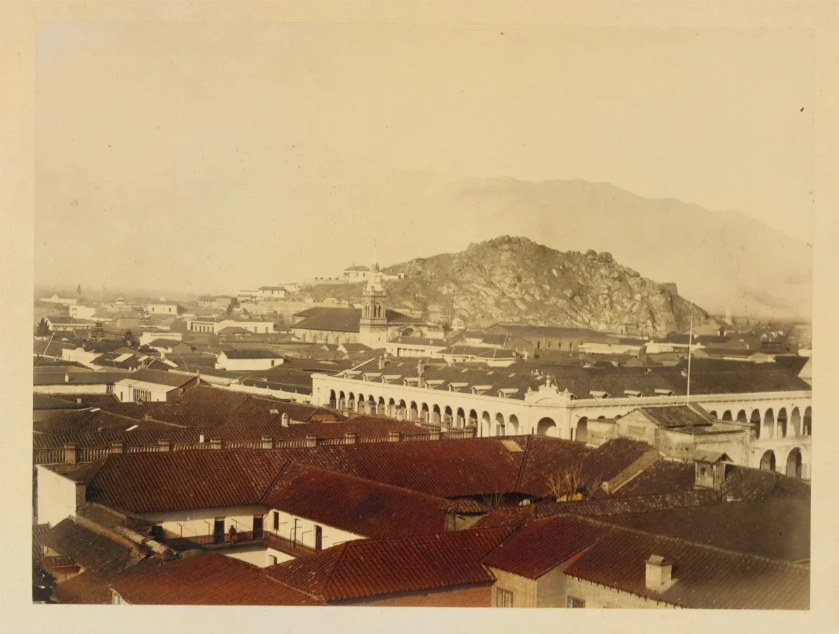 Santiago y Cerro Santa Lucía, ca. 1868 — 1865 | Chile de Ayer