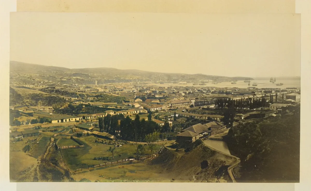 Vista general de Valparaíso, 1868 — 1865 | Chile de Ayer