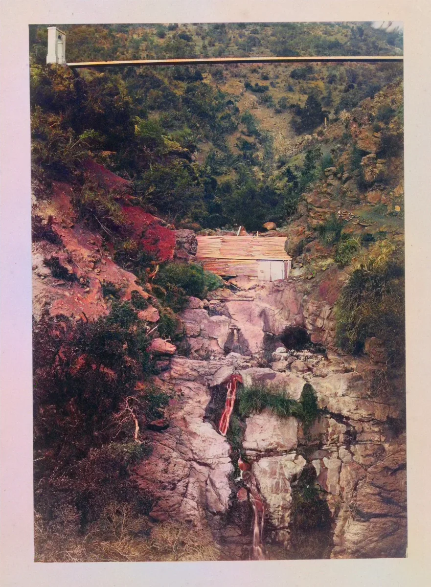 Puente sobre un río, Machalí, 1868 — 1865 | Chile de Ayer