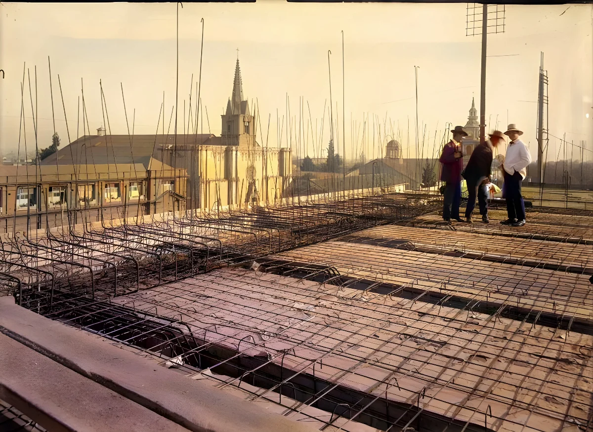 Construcción de la Biblioteca Nacional en 1917 — 1917 | Chile de Ayer