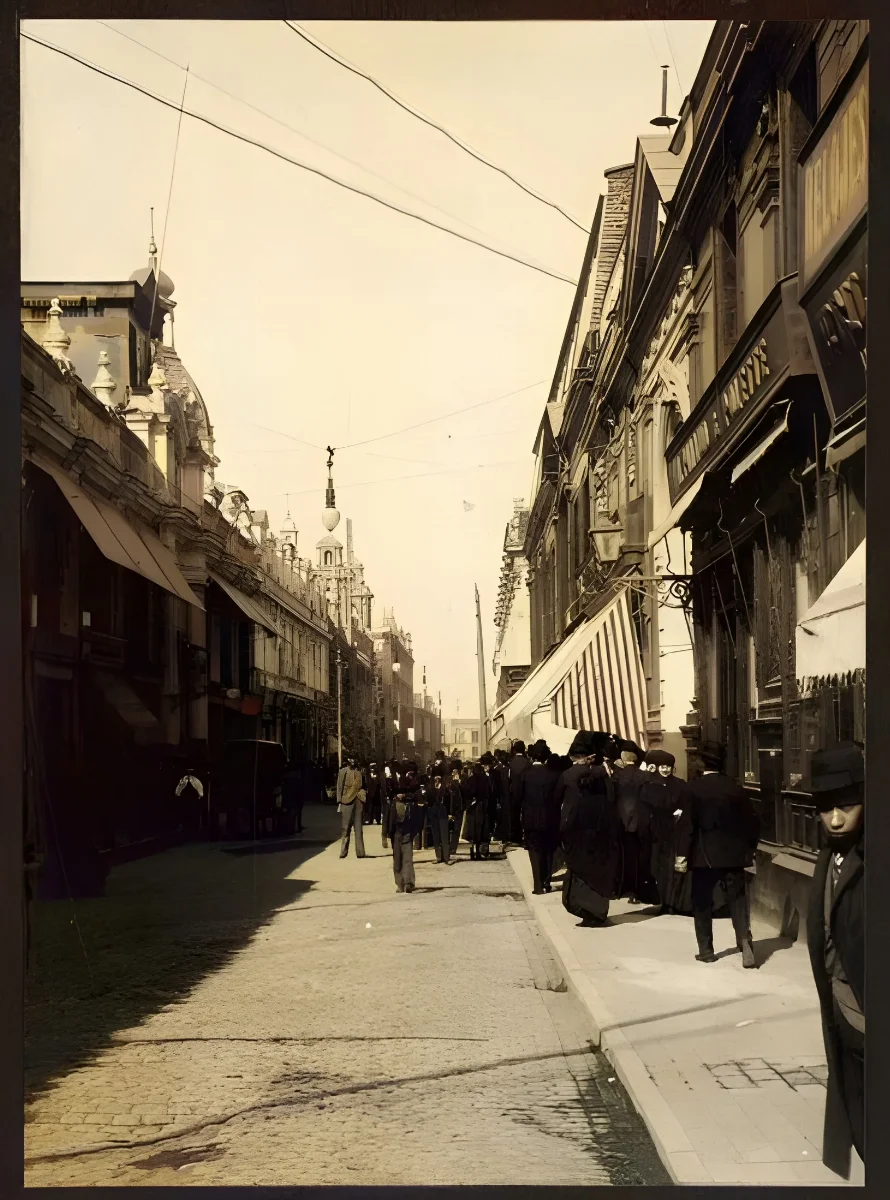 Calle Estado de Santiago en el año 1906 — 1906 | Chile de Ayer