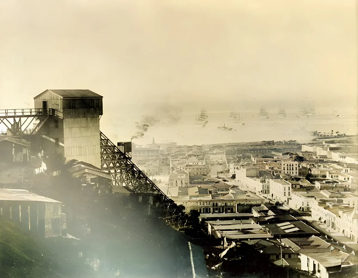 Gran vista de Valparaíso desde el Cerro La Cruz en el año 1916 — 1916 | Chile de Ayer