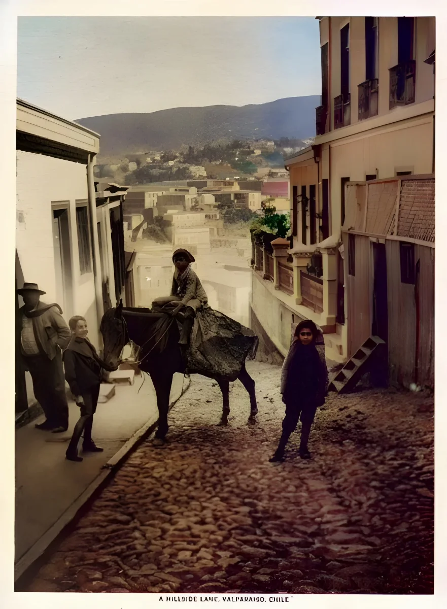 Subida Artillería en 1916, Valparaíso — 1916 | Chile de Ayer
