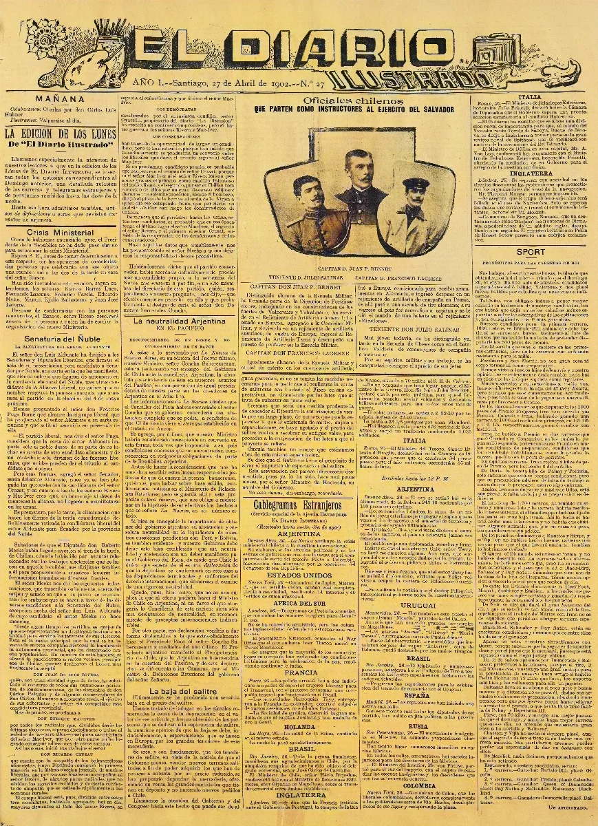 El Diario Ilustrado 27 abril 1902 — 1902 | Chile de Ayer