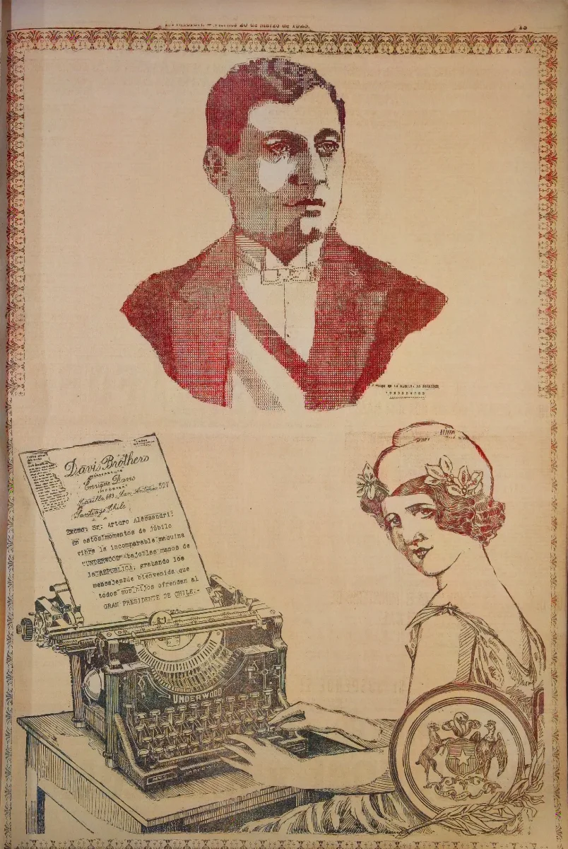 Chile-Publicidad Maquina de escribir Underwood 1925 — 1925 | Chile de Ayer