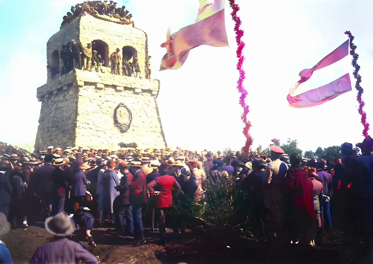 Inauguración del Mirador Alemán en el Cerro Caracol, Concepción, Chile, 1926 — Concepción — 1926 | Chile de Ayer