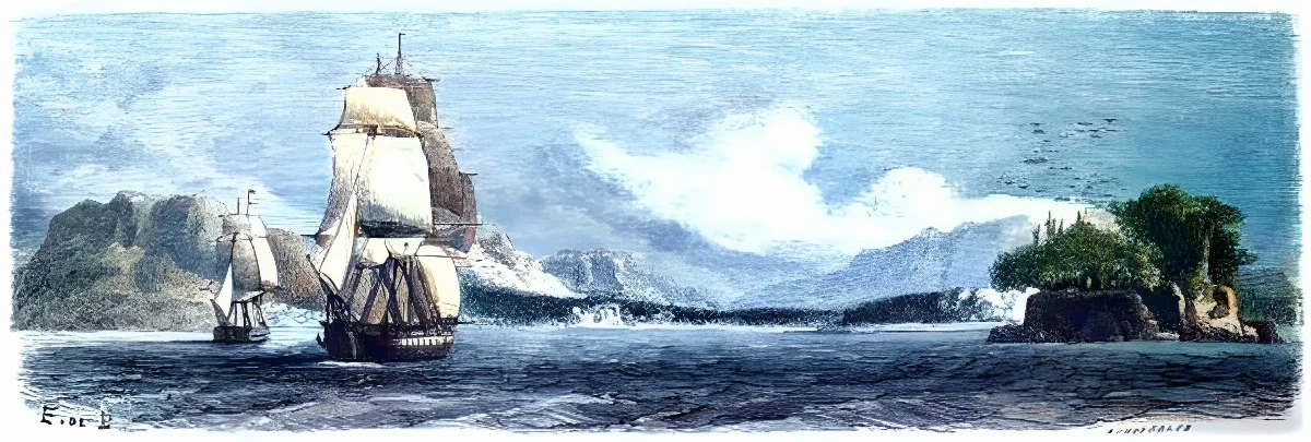 Entrada de la Bahía San Nicolás — aprox. 1861 | Chile de Ayer