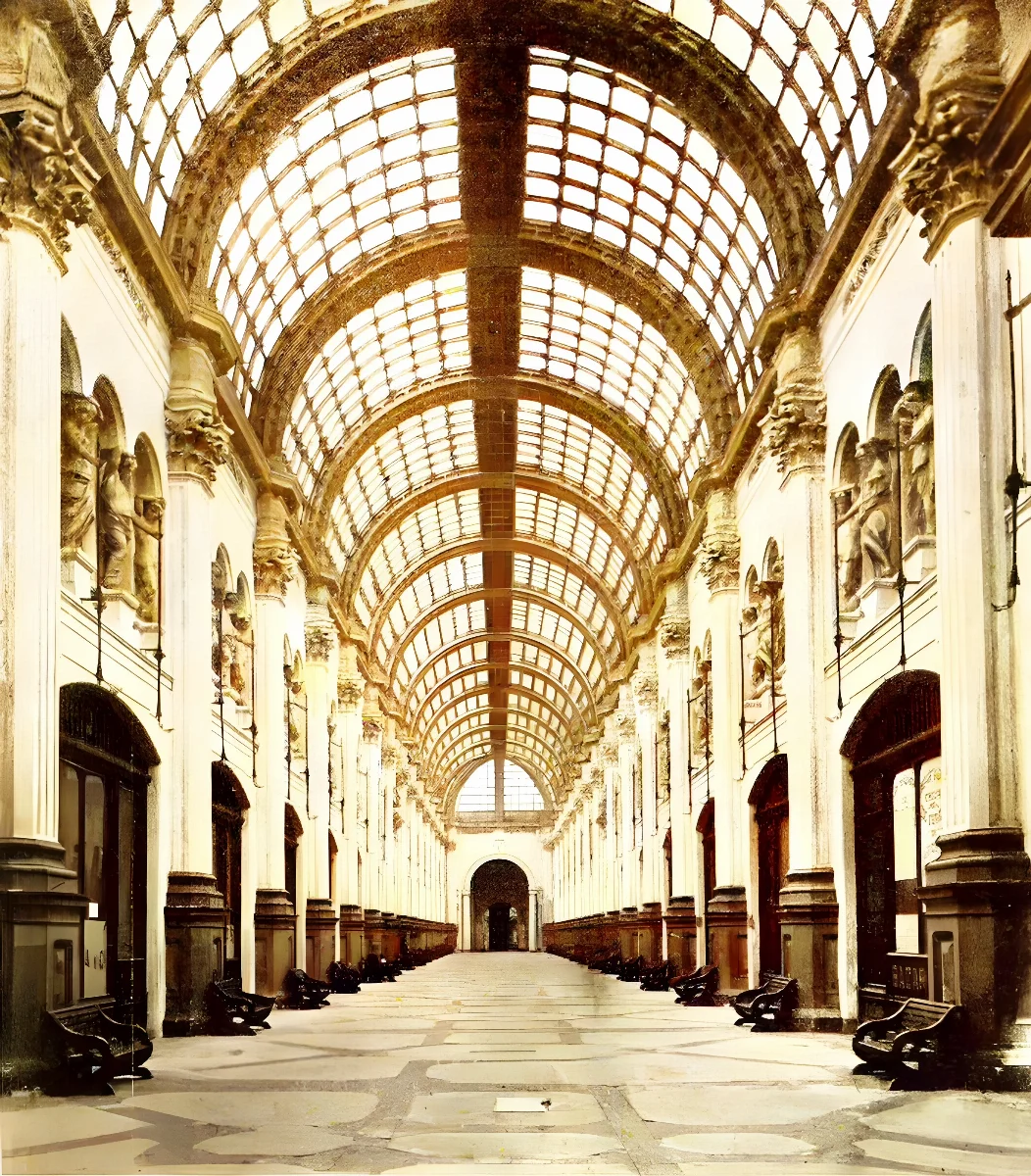 Arcade San Carlos, Santiago Chile — Santiago — 1904 | Chile de Ayer