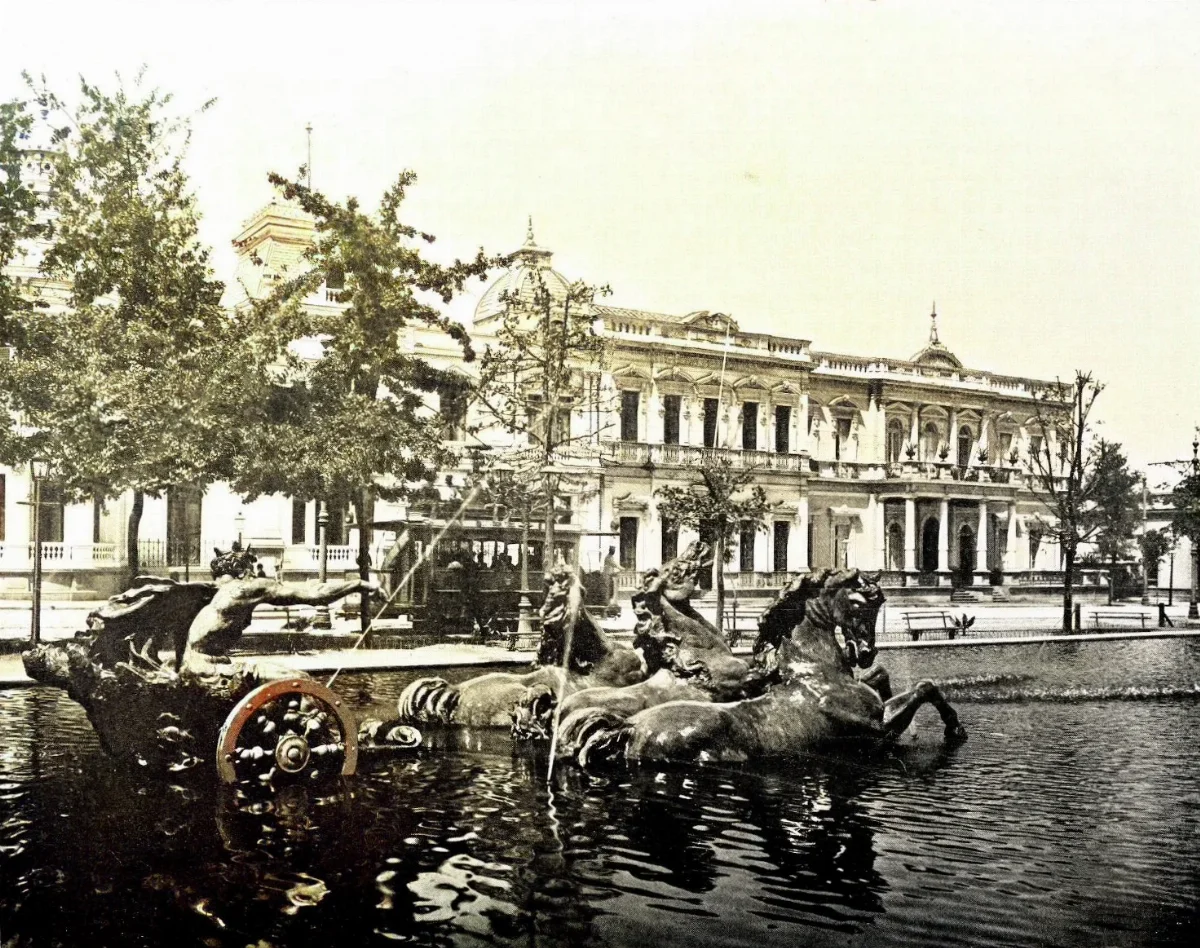 Neptune fountain, Santiago (1904) — 1904 | Chile de Ayer