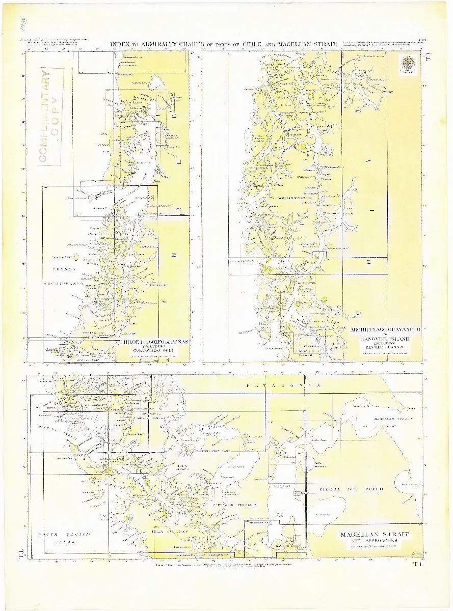 1938 Index to Admiralty charts of parts of Chile and Magellan Strait nla.obj-574968193 — 1938 | Chile de Ayer