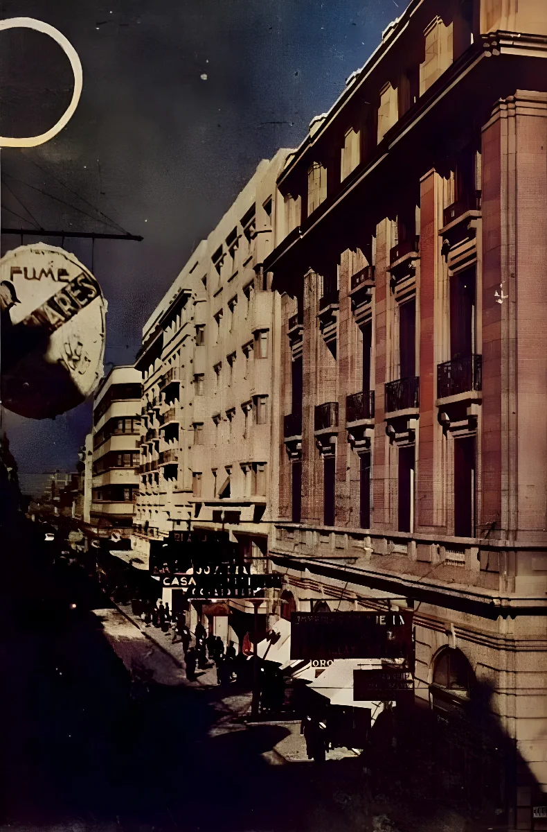 Calle Estado - Santiago de Chile 1936 — 1936 | Chile de Ayer