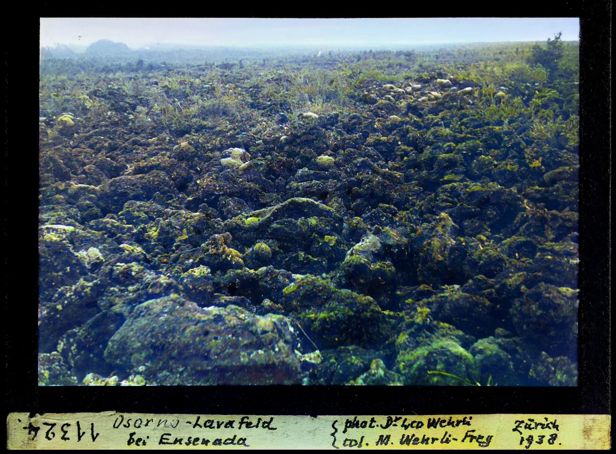 Osorno Lavafeld bei Ensenada — 1938 | Chile de Ayer