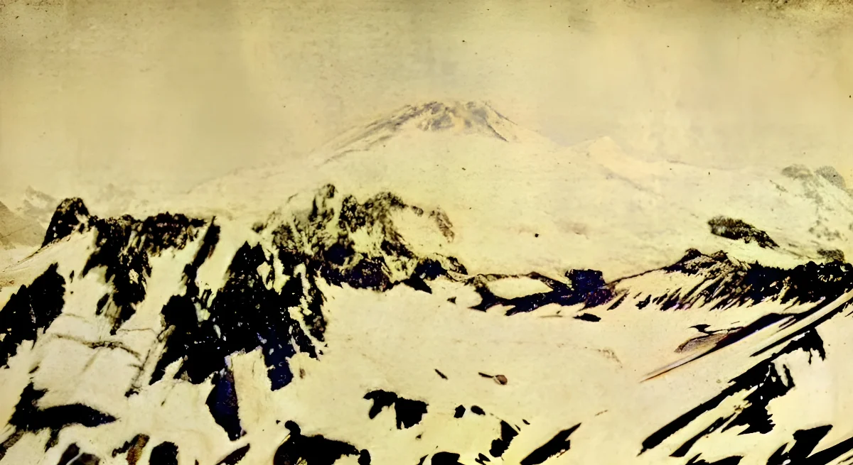 Volcan San Jose desde portezuelo de Colina 1903 — 1903 | Chile de Ayer