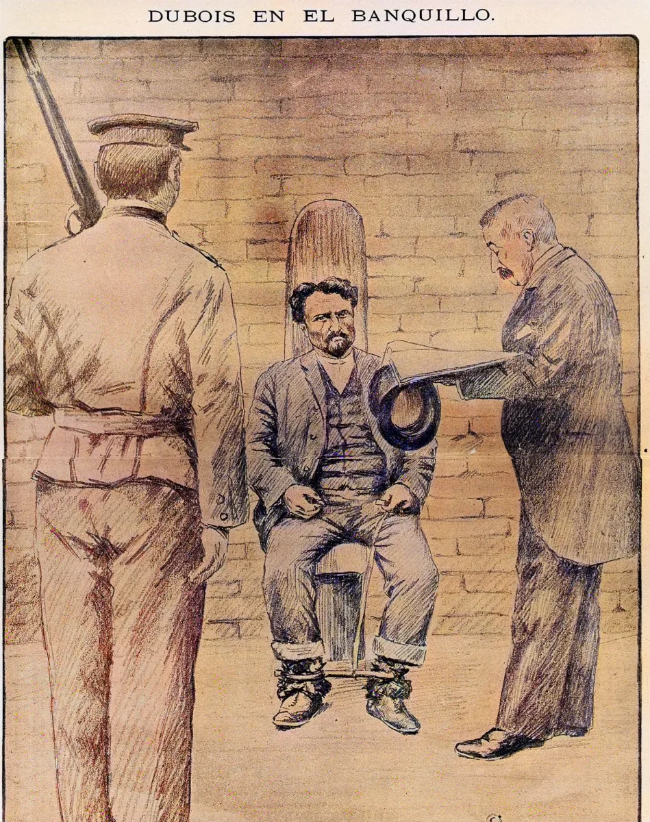 Dubois en el banquillo por Musaccio — 1907 | Chile de Ayer