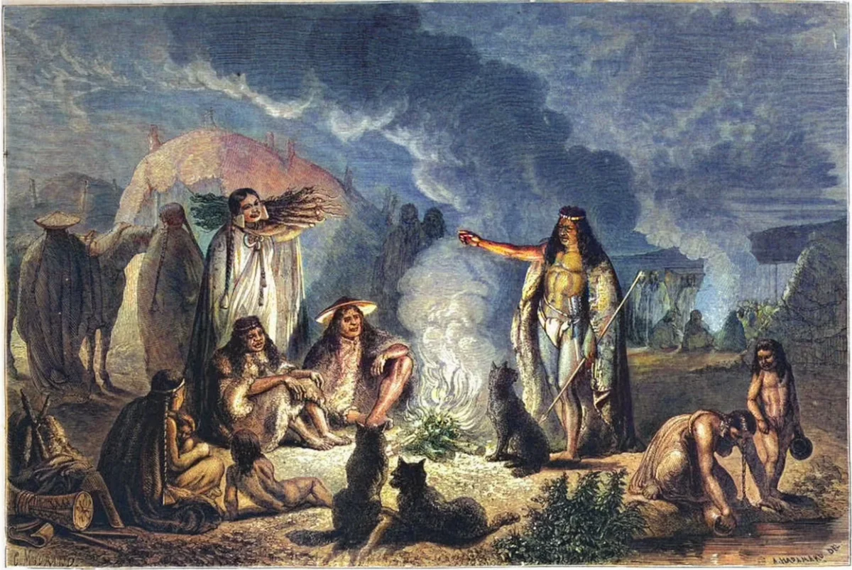 Campamento patagón — aprox. 1861 | Chile de Ayer