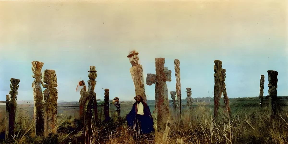 Cemitério mapuche — Temuco — 1911 | Chile de Ayer
