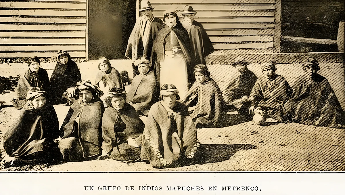 Indios mapuches en Metrenco — Temuco — 1906 | Chile de Ayer