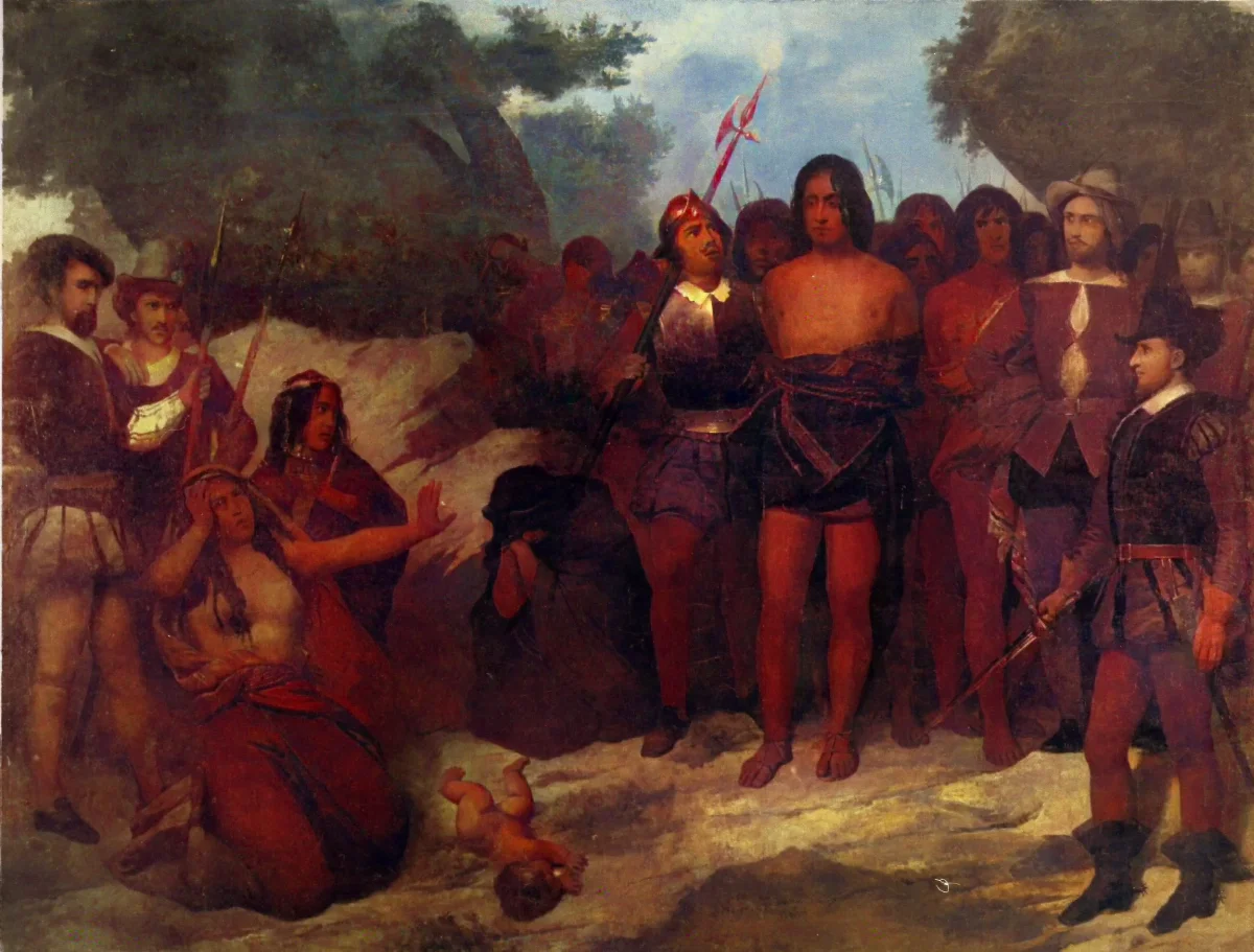 La captura de Caupolicán por Monvoisin — Temuco — 1854 | Chile de Ayer