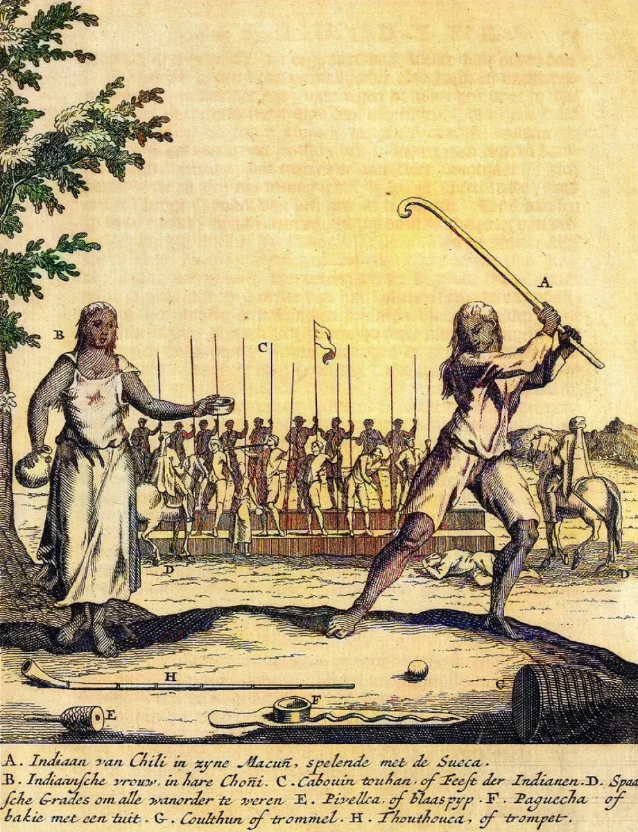 Indiaan van Chili — Temuco — 1727 | Chile de Ayer