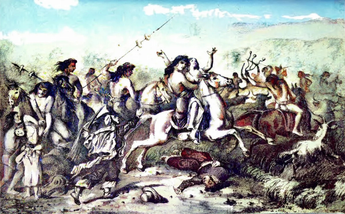 Mapuches - Rapto de una doncella — Temuco — 1861 | Chile de Ayer