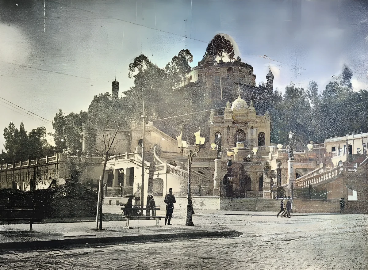 Nueva subida al cerro Santa Lucía, Santiago, Chile. — aprox. 1902–1930 | Chile de Ayer