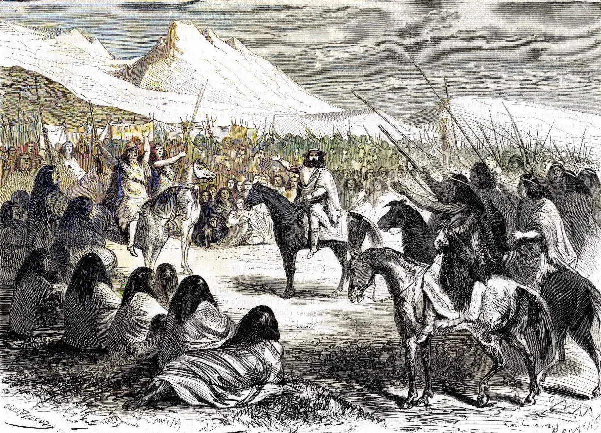 Rey de la Araucanía y Patagonia — Punta Arenas — 1850 | Chile de Ayer