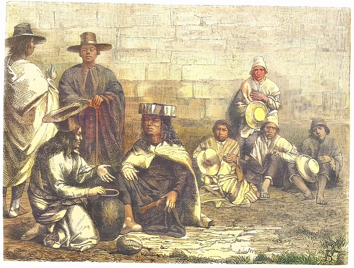 Atacameños y Aymaras — 1875 | Chile de Ayer