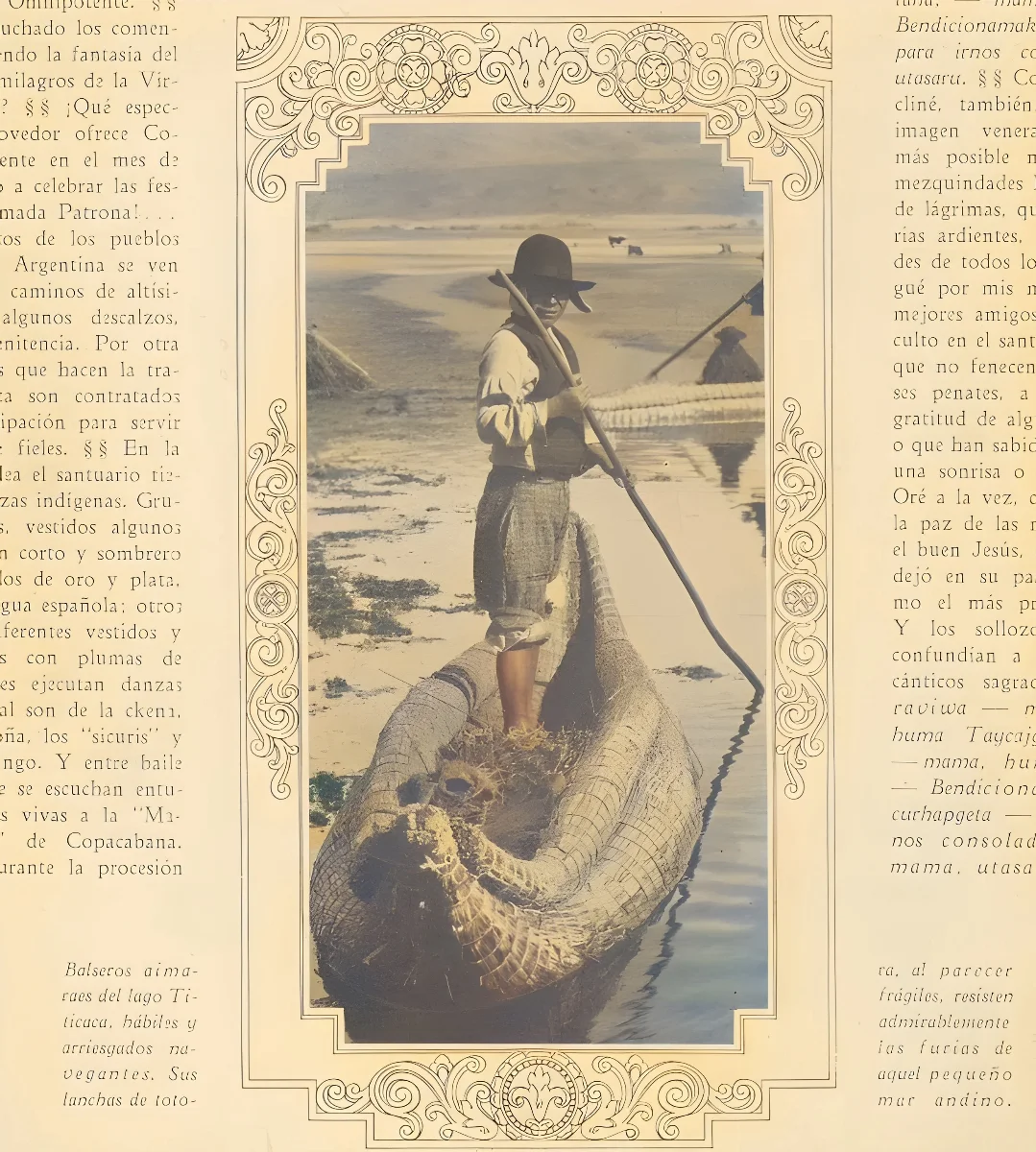 Balsero aimara del lago Titicaca, en 1930 — 1930 | Chile de Ayer