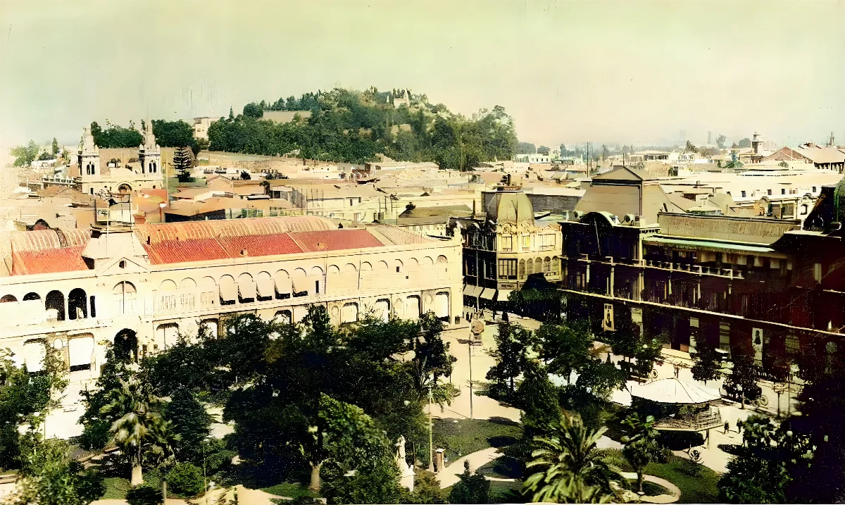 Una vista panorámica de la capital (Santiago en 1915) — aprox. 1915–1930 | Chile de Ayer