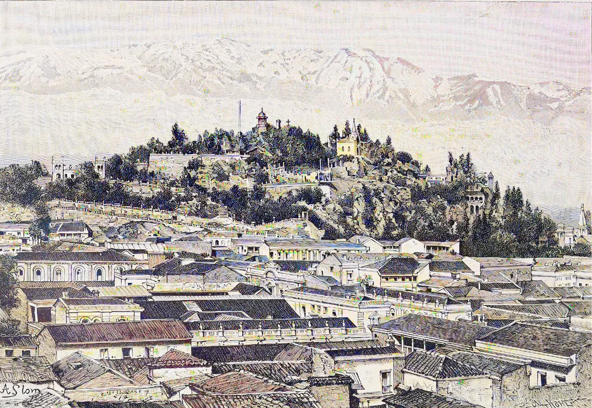 Cerro Santa Lucía, Santiago, 1894 — aprox. 1894–1930 | Chile de Ayer