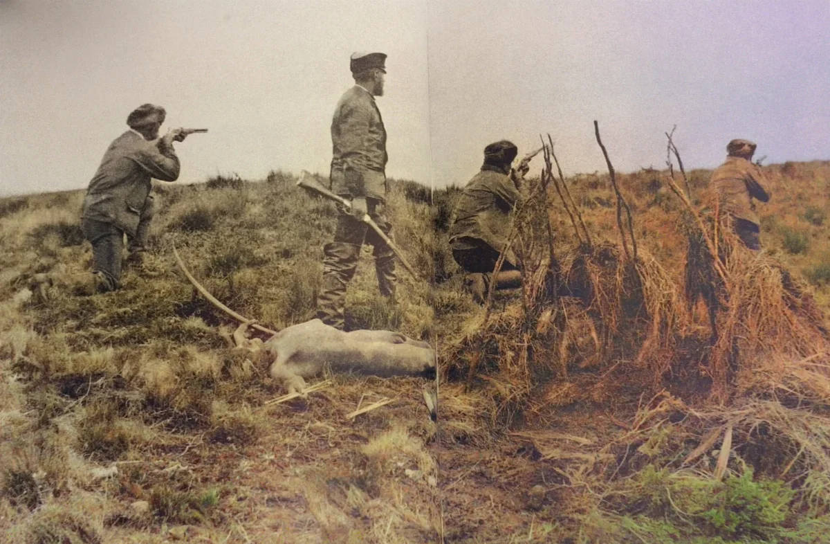 Popper en caceria — Tierra del Fuego — 1886 | Chile de Ayer