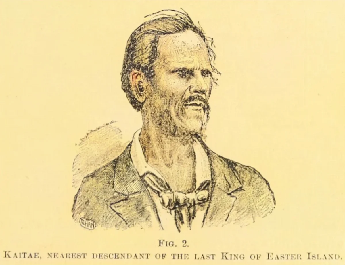 Kaitae, Nearest Descendant of the Last King of Easter Island, 1891 — Isla de Pascua — 1891 | Chile de Ayer
