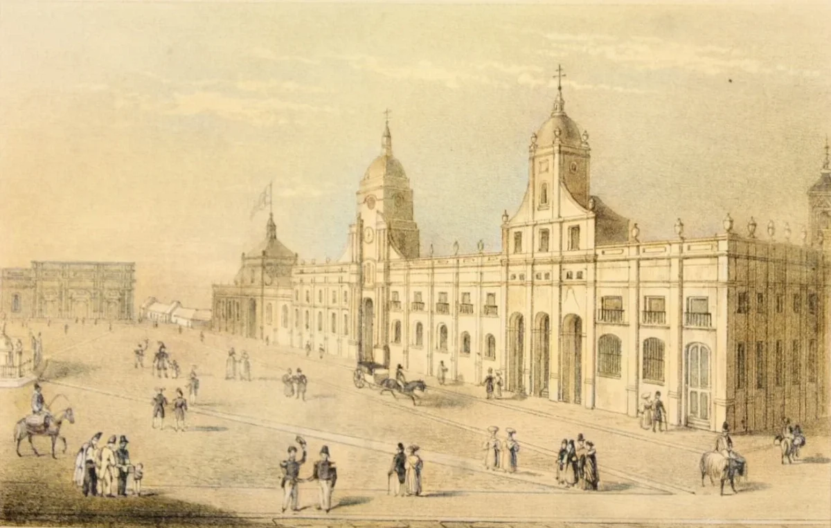 Plaza de Armas de Santiago de Chile en 1841 — aprox. 1841 | Chile de Ayer