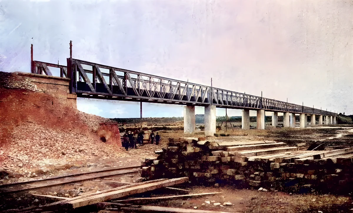 Puente ferroviario ñuble — 1889 | Chile de Ayer