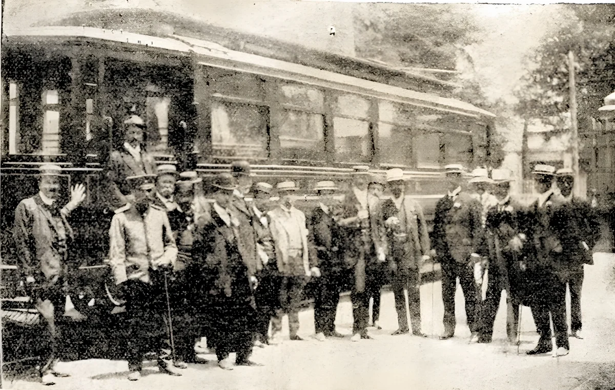 Inauguracion FFCC Electrico San Bernardo primer tramo (1907) — Santiago — 1907 | Chile de Ayer